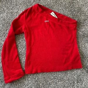 OFF WHITE one shoulder terry cloth top